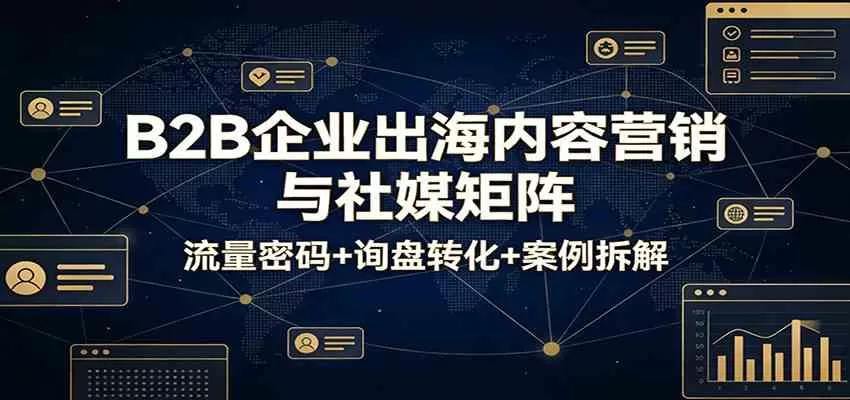 B2B企业出海内容营销与社媒矩阵：流量密码+询盘转化+案例拆解我爱资源网-www.52zy.xyz我爱资源网